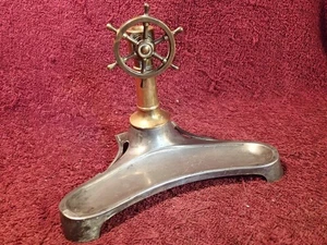 VINTAGE Anfang 1900 LENKRADFORM ZIGARRENSCHNEIDER NAUTIK SCHIFF TABAK - Bild 1 von 8