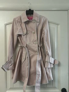 BETSEY JOHNSON Pink Corset Trench Double Breasted Jacket Small - Bild 1 von 11