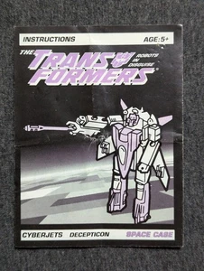 VINTAGE Hasbro G2 TRANSFORMERS Cyberjets SPACE CASE INSTRUCTIONS Booklet (1995) - Picture 1 of 2