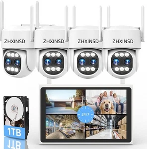 Sistema de cámara de seguridad inalámbrica 4K-Doble lente zoom 10X, cámara exterior 2.4G/5G PTZ - Imagen 1 de 6