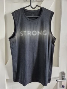 Men's Strong Nation STRONG ID Grey / Black Top Tank Gym Fitness Size M - Picture 1 of 9