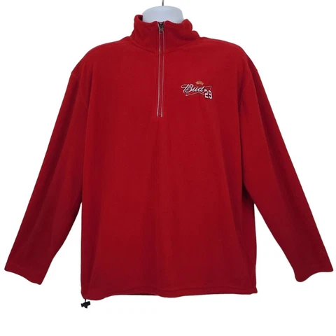 Colorado Clothing 1/4 Zip Pullover Bud 29 Kevin Harvick Polar Fleece Top Mens L Cover