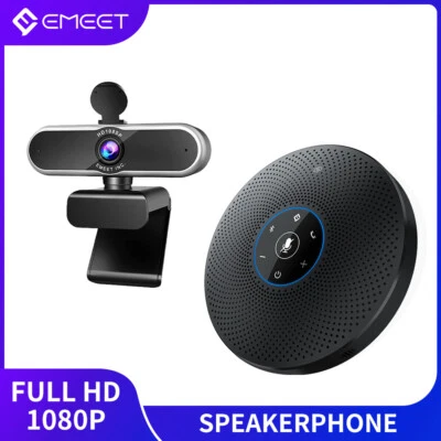 Altoparlante conferenza altoparlante Bluetooth 1080P webcam autofocus web camera nuovo - Immagine 1 di 4