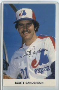 1980 Montreal Expos Team Issued Postcard Scott Sanderson Signed - Picture 1 of 2