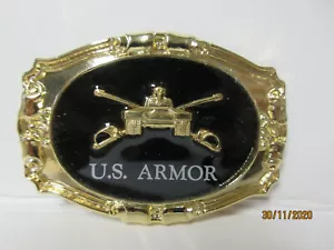 US ARMOR Branch Insignia Badged Western Belt Buckle - Foto 1 di 2