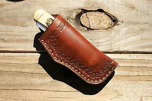 Funda de cuchillo de cuero personalizada para 4" Trapper T2 (C) - Imagen 1 de 4