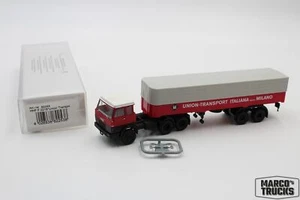 Brekina Henschel F221S Flatbed/Tarpaulin--Semi-trailer der Union-Spedition No. 8 - Picture 1 of 1
