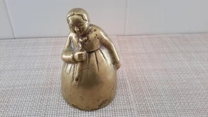 Vintage Messing Hand Glocke Tisch/Tee/Dame Figur Füße Schuhe Klatsche 3" gebraucht - Bild 1 von 9