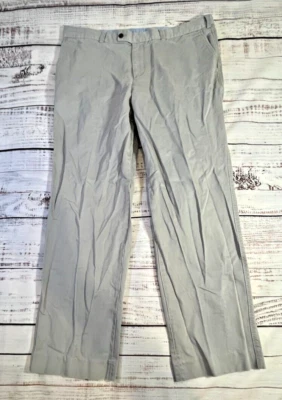 Charles Tyrwhitt 灰色正装裤子男式 38W 32L 100% 棉斜杠口袋拉链门襟 — 第 1/4 张图片