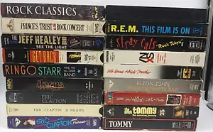 Lot of 18 Vintage 70s 80s Music Video / Concert VHS Tapes Clapton INXS The Door - Picture 1 of 24