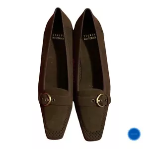 Women's Stuart Weitzman Dark Brown Suede Heels - Picture 1 of 7