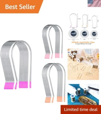 Clips de rodillo caliente duraderos de acero de aleación - Paquete de 20, perfectos para todo tipo de cabello Foto 1 de 4