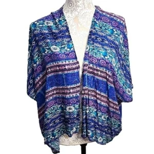 Forever 21 Top Open to Layer Kimono Style Boho Sleeveless Juniors Women's Small - Picture 1 of 6