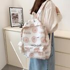 Biscuit Print Student Backpack Cute Expression Teenage Bookbag  Students