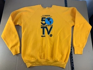Vintage 80s 90s Thomson TV Television RCA GE Zenith Show Movie Sweatshirt Skate - Picture 1 of 8