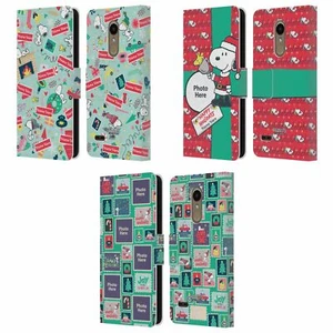 CUSTOM PERSONALIZED PEANUTS CHRISTMAS LEATHER BOOK WALLET CASE FOR LG PHONES 1 - Picture 1 of 7