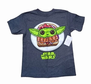 Star Wars The Mandalorian Boy's The Child T-Shirt Heather Gray Boys Xs 4-5 Yoda - Picture 1 of 3