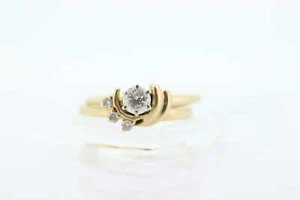Round Diamond Solitaire Ring with Jacket. 14k Engagement Ring Set Wedding Set - Picture 1 of 9
