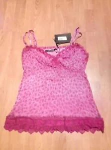 Women's TWIN-SET Simona Barbieri Two Piece Pink Camisole Top Size XS/8UK BNWT! - Picture 1 of 6