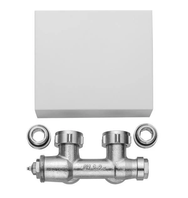 Kermi Ventilhahnblock für Geneo quadris Eckform, Blende chrom, 1 Stück/VPM - Bild 1 von 1