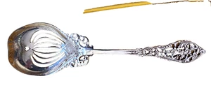 Cucchiaio da portata elegante in argento sterling pesante ottime condizioni - Foto 1 di 6