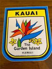 VINTAGE KAUAI GARDEN ISLAND HAWAII ORIGINAL TRAVEL SOUVENIR PEEL & STICK VINYL