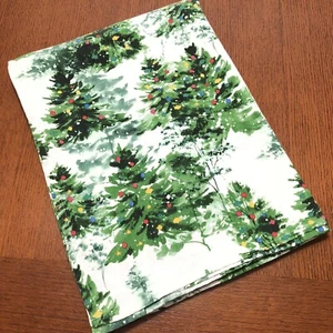 Fiesta Tablecloth Christmas Trees Cotton Blend 60 x 81 Holidays Rectangular - Picture 1 of 5