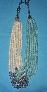 Vintage Green & Yellow Aventurine Quartz Chocker Necklace - Picture 1 of 12