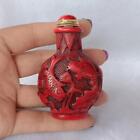 Antique miscellaneous handicrafts imitation coral made old snuff bottle ornament