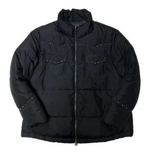 Roper Western Jacket Womens 1X Black Embellished Insulated Puffer - Picture 1 of 4