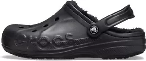 Crocs Baya zoccolo foderato nero/nero 205969-060 taglia 4-13 da uomo - Foto 1 di 5
