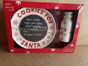 Brand New Santa's Cookie Set - Tiny Ideas (plate, bottle & chalk) - Picture 1 of 3