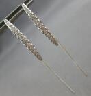 EXTRA LARGE .76CT DIAMOND 18KT WHITE GOLD GRADUATING LEVERBACK HANGING EARRINGS