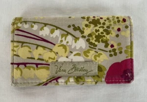 Vera Bradley Small Bifold ID Credit Card Holder Case Multicolor On Gray - Picture 1 of 8
