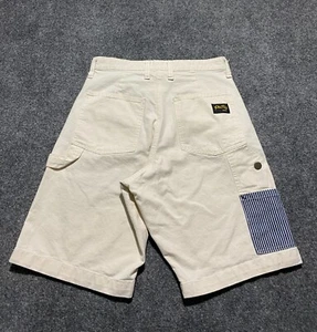 Stan Ray USA Carpenter Shorts Herren 28×10 Weiß Blau Made in USA - Bild 1 von 12