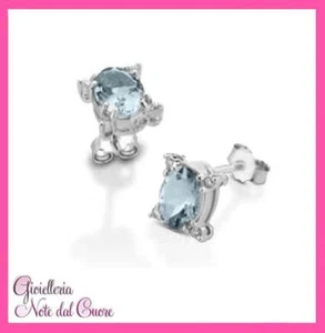 ORECCHINI IN ORO BIANCO 18K CON ACQUAMARINE E DIAMANTI NATURALI 2.78 CARATI - Picture 1 of 1