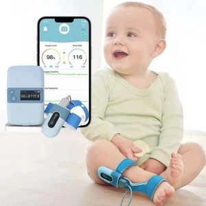 Recordatorio inteligente Bluetooth portátil bebé sueño ritmo cardíaco monitor de oxígeno en sangre - Imagen 1 de 12