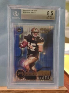 2001 DONRUSS QUANTUM LEAF DREW BREES RC BGS NM-MINT+ 8.5 #202 - Picture 1 of 2