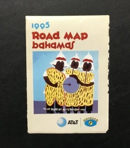 Vintage 1995 Rare Small Pocket Road Map Bahamas Island  - Bild 1 von 4