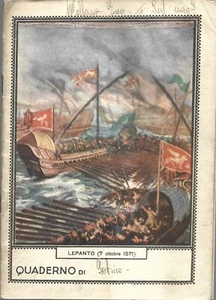 Quaderno scolastico "Lepanto 7 Ottobre 1571" Usato anni '30 - Masco - Bild 1 von 2