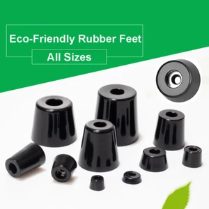 Rubber Table Chair Furniture Feet Leg Pads Tile Floor Protectors With Washers - Picture 1 of 8