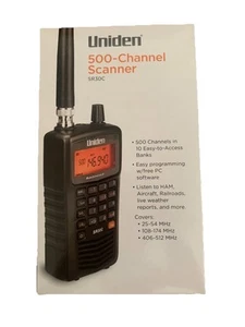 Uniden Bearcat SR30C, 500-kanałowy kompaktowy skaner ręczny - Zdjęcie 1 z 6
