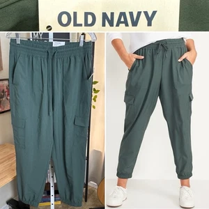 Old Navy Damen StretchTech grün mittelhoher Bund Cargo Jogginghose Größe M neu mit Etikett $ 40 - Bild 1 von 11