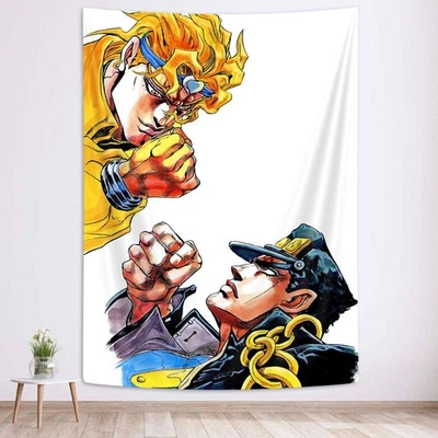 Kujō Jōtarō vs. DIO Anime Poster XXL Wandteppich Wandbehang Fototapete JoJo - Bild 1 von 4
