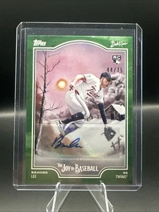 2025 Topps x Bob Ross The Joy Of Baseball Brooks Lee Sap Green AUTO /75 RC SP - Picture 1 of 2