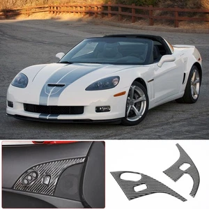 Carbon Fiber Interior Door Lock Panel Trim Sticker For Corvette C6 2005-2013 - Bild 1 von 17