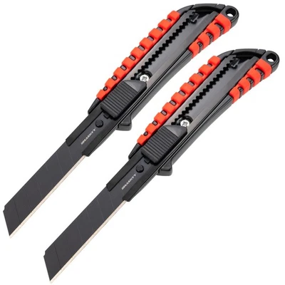Cutter Messer Teppichmesser 18 mm Paketmesser 2 tlg. Kartonmesser Rot/Schwarz - Bild 1 von 4