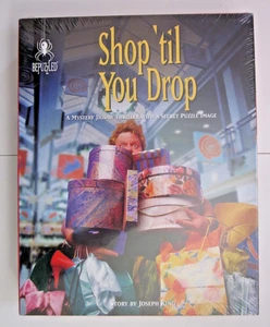 Shop Til You Drop Mystery Jigsaw Puzzle Bepuzzled Joseph King 1995 1000pc Sealed - Picture 1 of 3