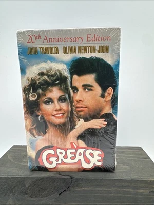 GREASE 20TH Anniversary Edition (VHS, 1991) Includes DVD & Book NEW, Sealed - Image 1 of 4
