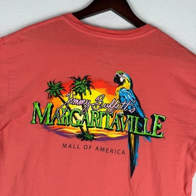 Camiseta Margaritaville Mall of America Para Hombre Grande Jimmy Buffet Loro Palmeras Foto 1 de 4